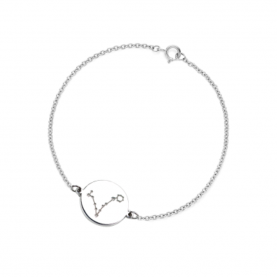 Silver bracelet with a zodiac constellation ZODIA